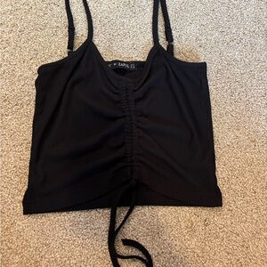 Zaful Black Ruched Women's Top